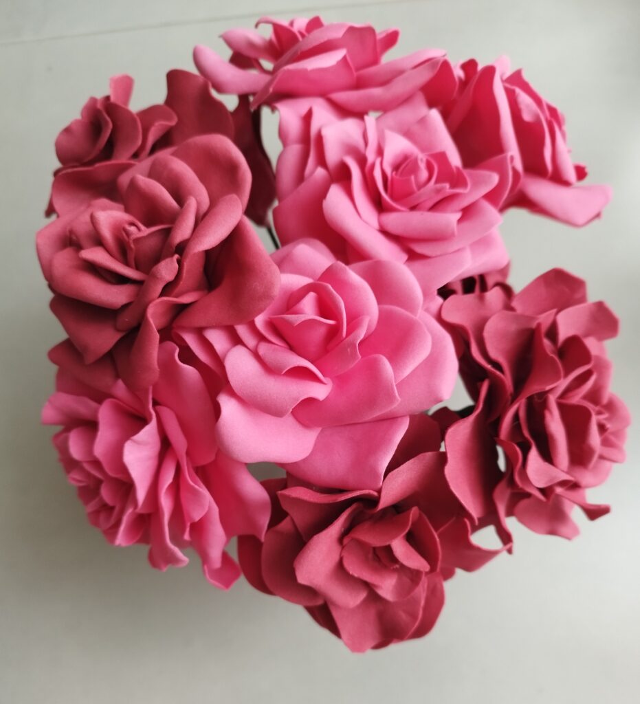 Bouquet de fleurs en Foamiran