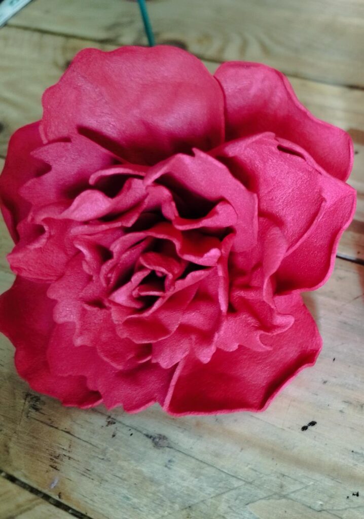 pivoine création artisanale, feuille de mousse, Foamiran, décoration intérieur