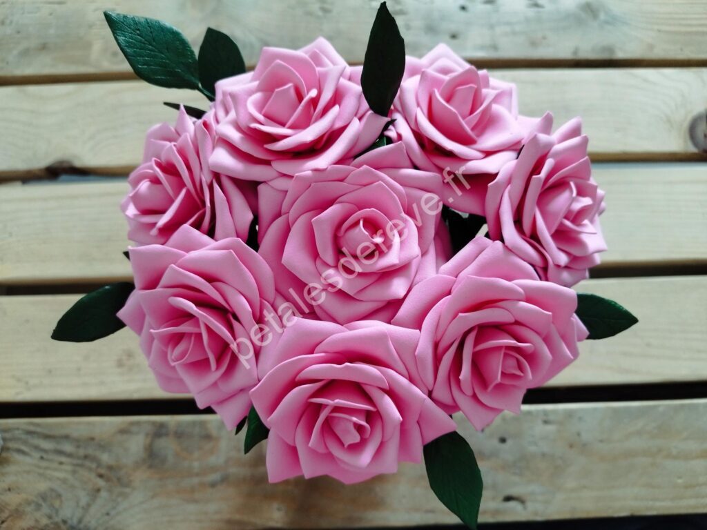 bouquet de fleur en mousse, artisanale, décoration intérieur