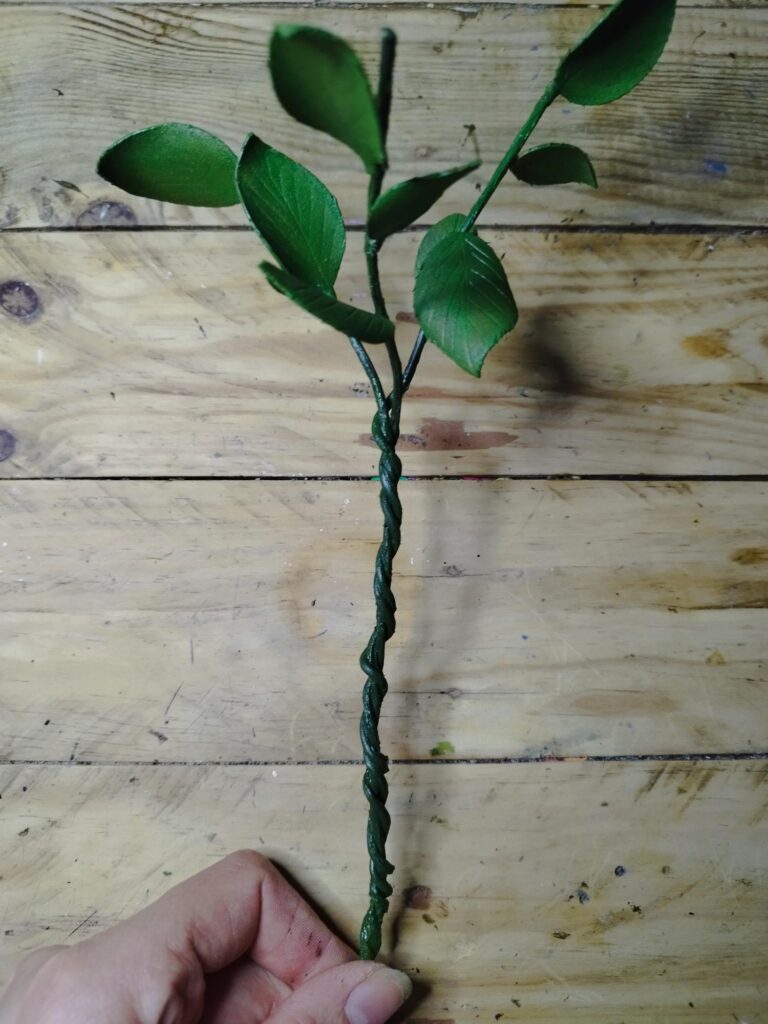 Branchage liane, création main, en fil de fer floral et mousse de Foamiran, décoration bouquet, accessoire