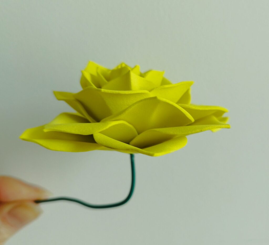 fleur en mousse, camélia, fait main, décoration intérieur, Foamiran